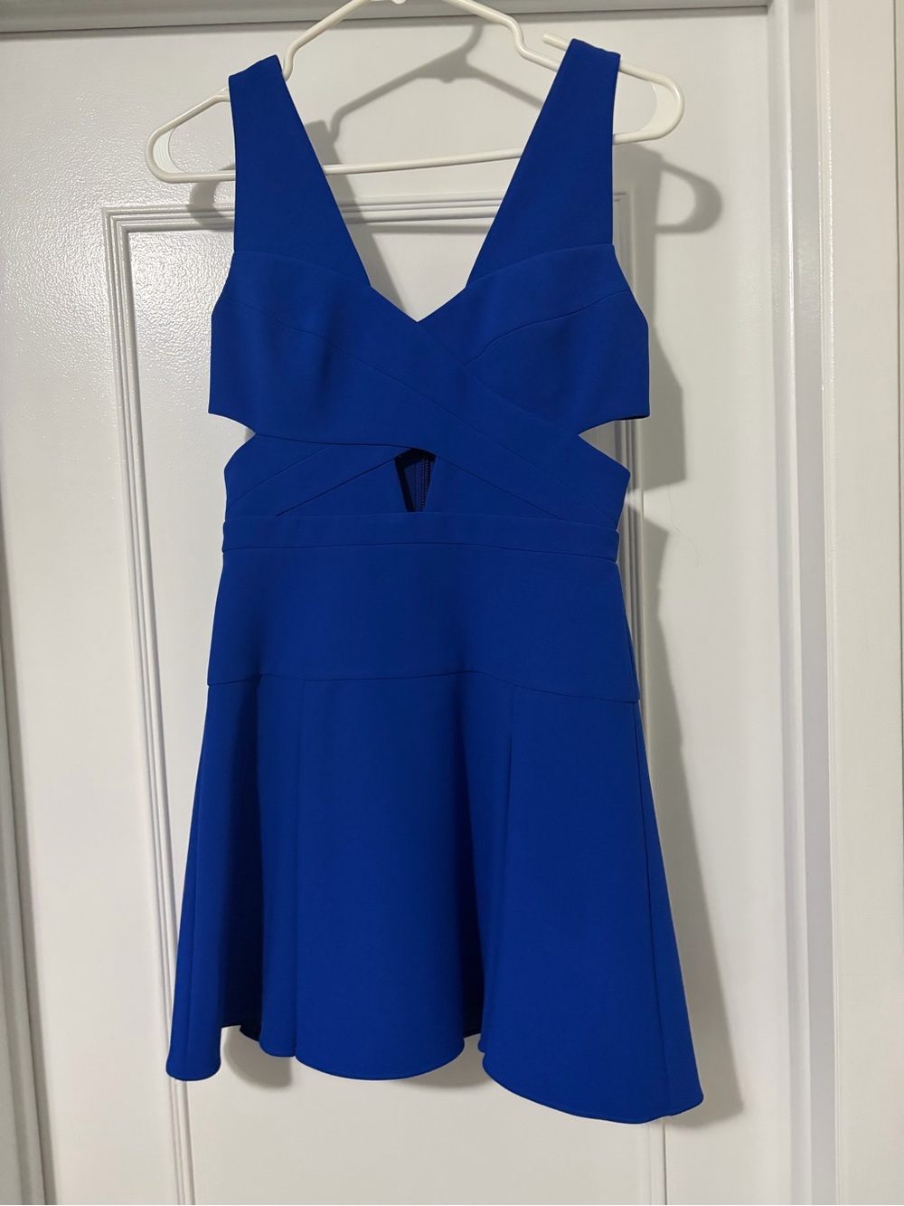 BCBGMaxAzria Cobalt Blue Sleeveless Fit-&-Flare Dress (XS-2)